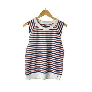 Aerie French Terry Sleeveless Stripe Sweatshirt Size XS